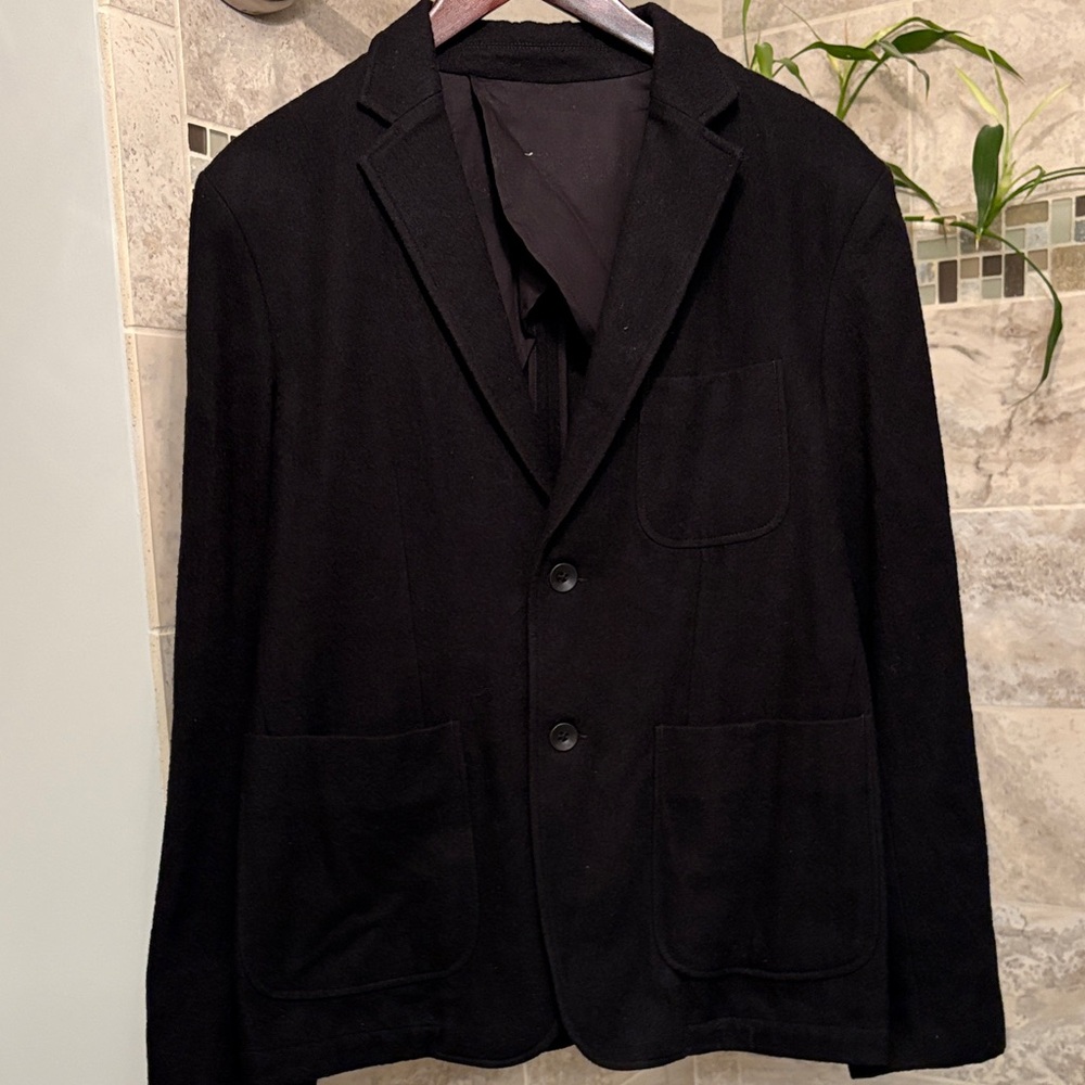 Rag & Bone Men’s Black Jacket 40R Boiled Wool